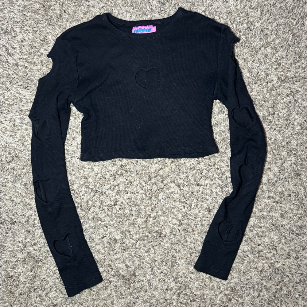 Edikted Heart Cutout Long Sleeve